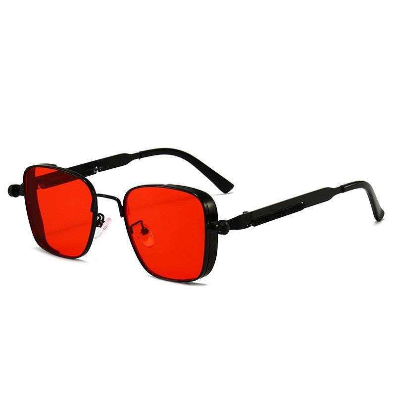 Retro Steampunk Square Frame Metal Sunglasses
