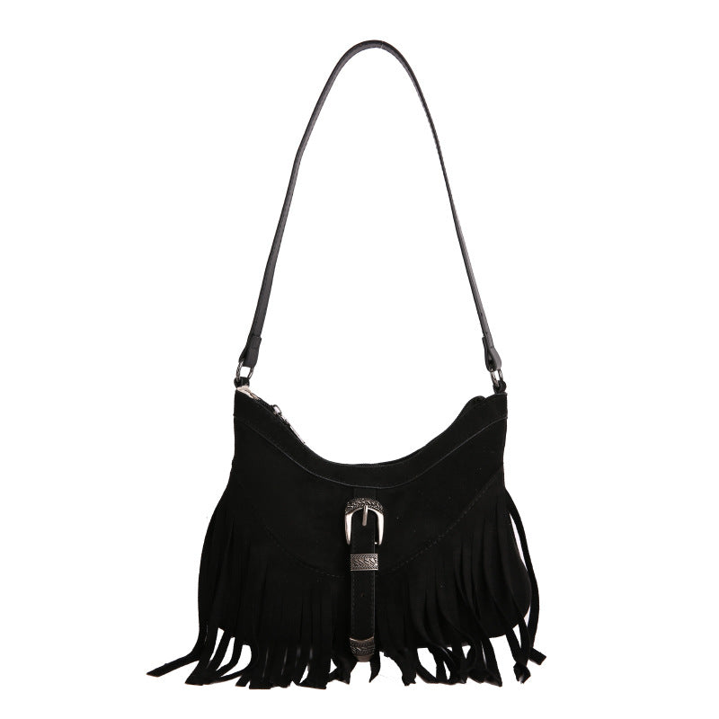 Bohemian Suede Tassel Shoulder Bag for women