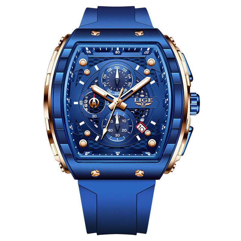 Luminous waterproof wristwatch