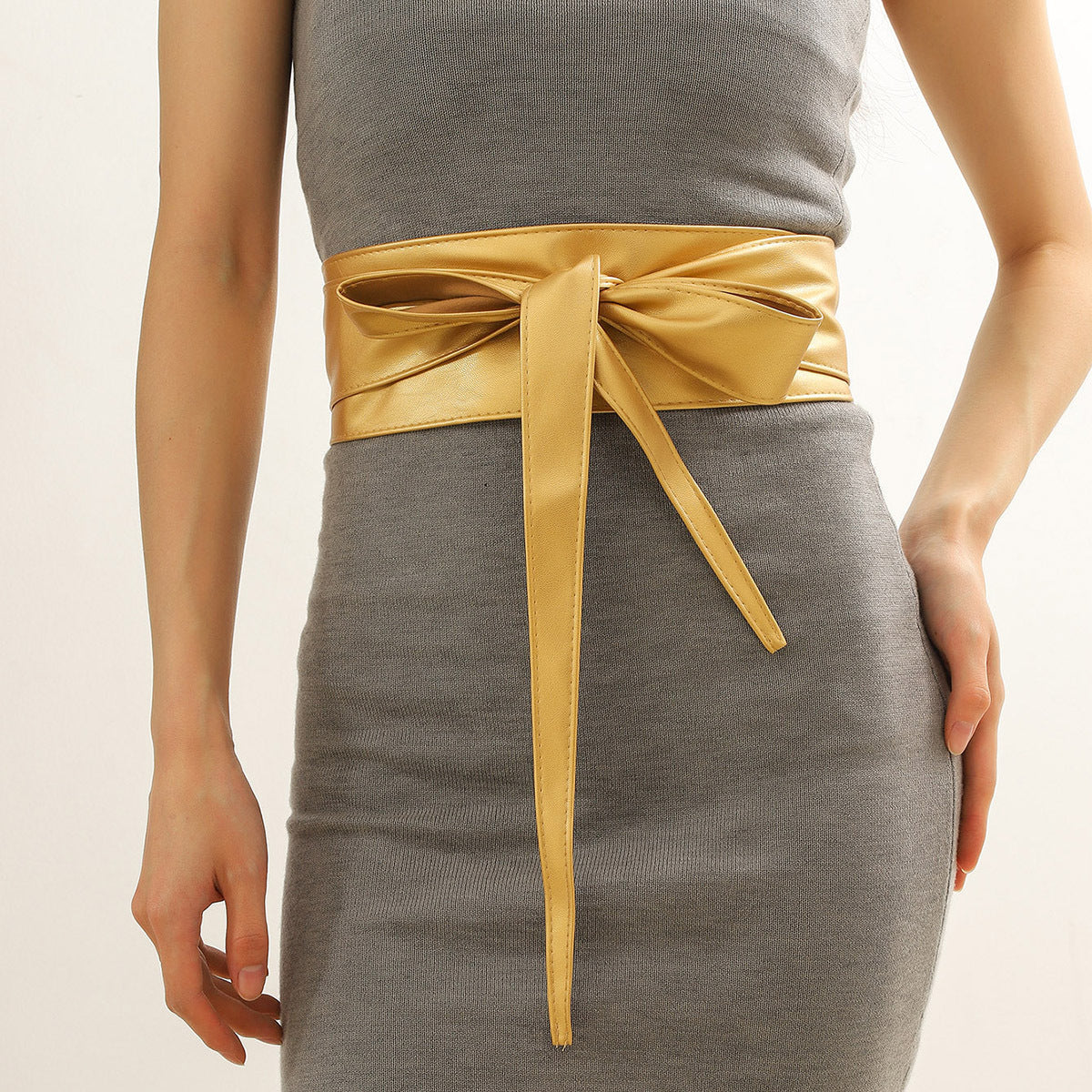 Satin Bow Tie Belt for Women